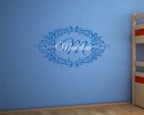 Customized Name Monogram Frame Initial Letter Wall Decal